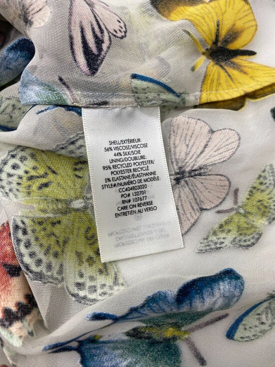 Alice + Olivia Eloise Boundless Butterfly Silk-Blend Blouse Medium NWT $330 - Picture 13 of 14